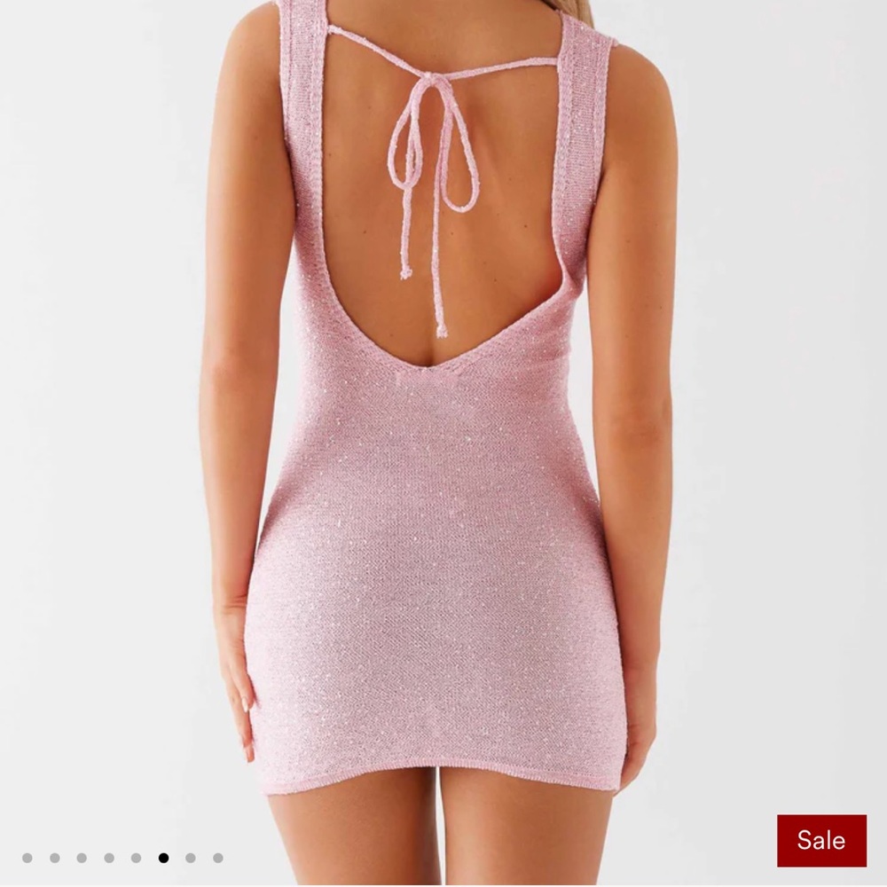 Peppermayo Shimmering Light Pink Mini Dress - Picture 2 of 5